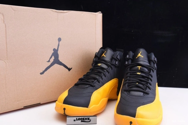 1st Kicks 130690-070 Jordan Gold Air Black Retro 12 University 0714